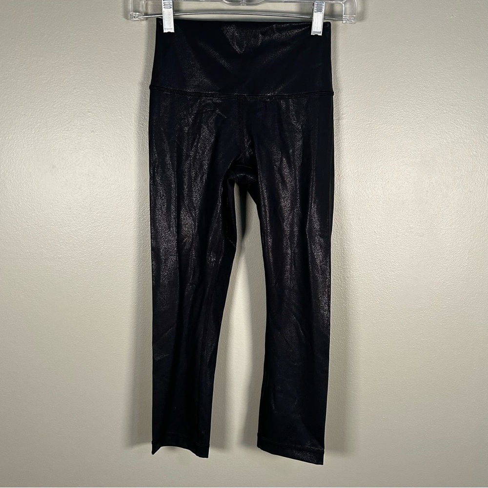 Wunder Under HR Crop 21” size 4 shimmer shine leggings women’s - Picture 4 of 13